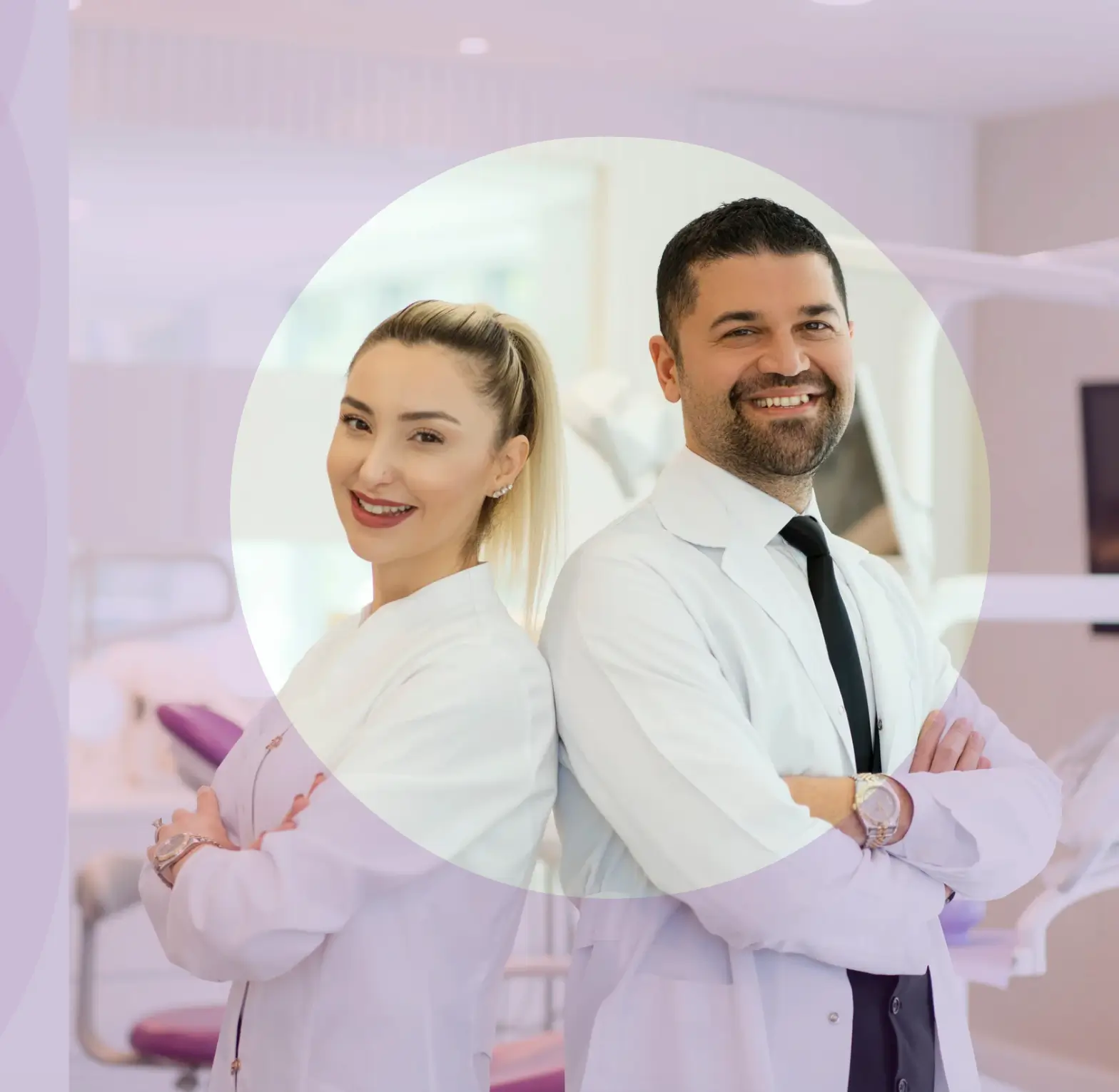 A man and woman standing next to each other.